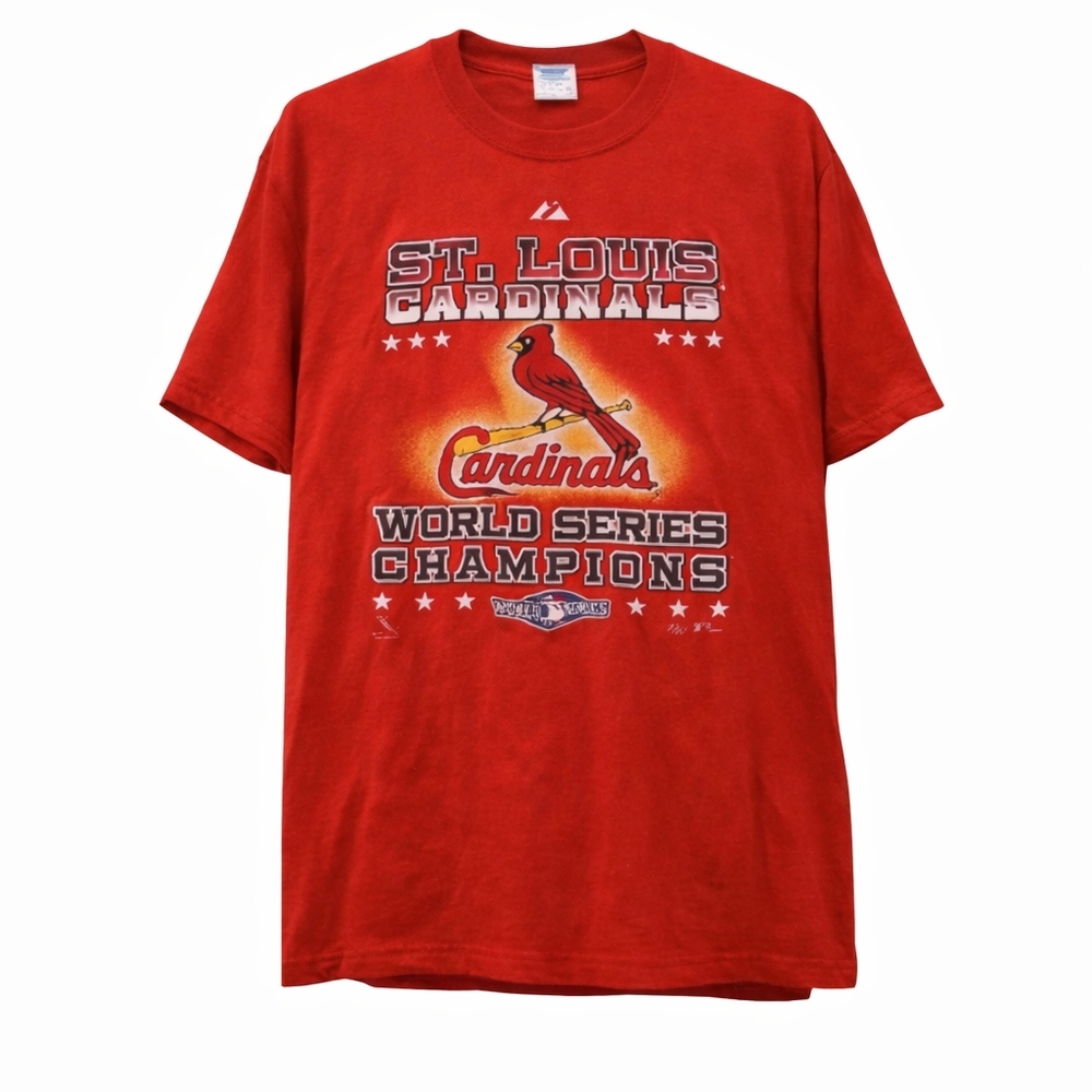 St Louis  Cardinals Majestic 2006 World Series Champions Red Long Sleeve Size XL